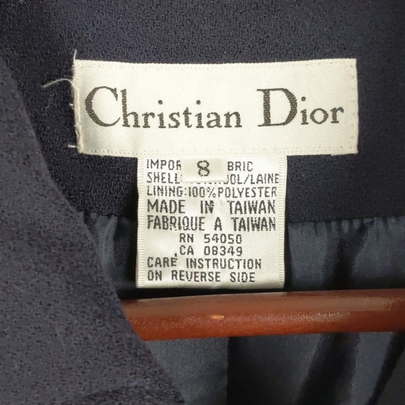 Christian Dior Navy Blue Wool Coat size 8 - Picture 4 of 5